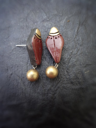 Deepa Pink & Gold Terracotta Necklace Set - View 4