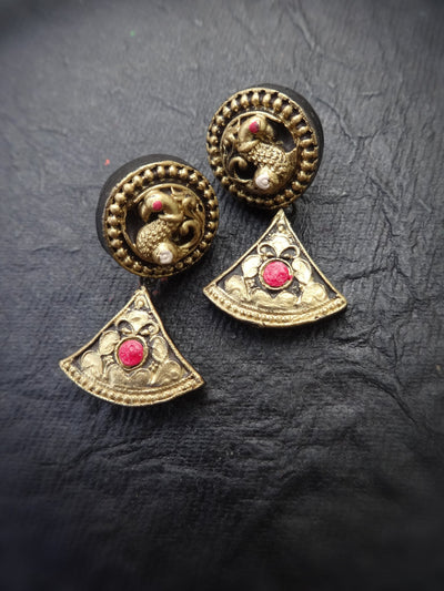 Indhuja Pink & Gold Terracotta Necklace Set