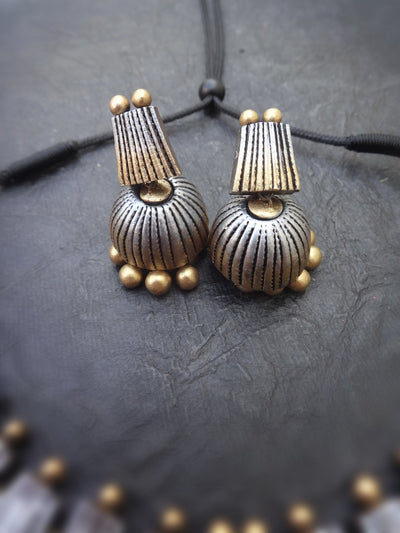 Indira Antique Gold Terracotta Necklace Set