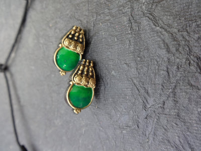 Isai Green & Gold Terracotta Necklace Set - View 2