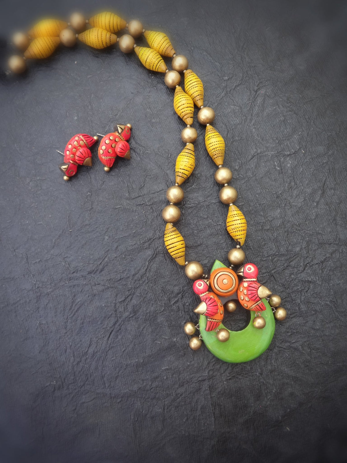 Janani Multi Color Terracotta Choker Set