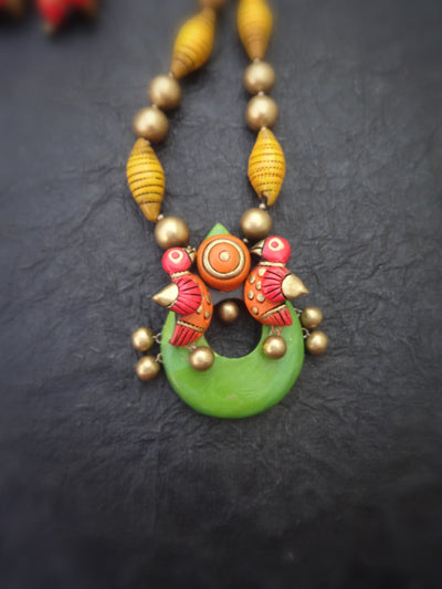 Janani Multi Color Terracotta Choker Set - View 3