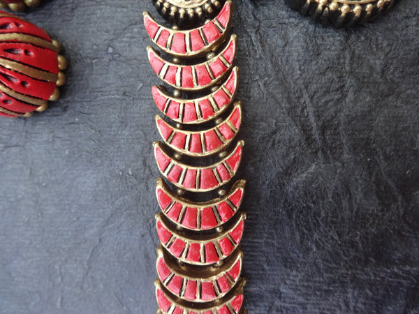 Kaveri Red & Gold Terracotta Choker Set