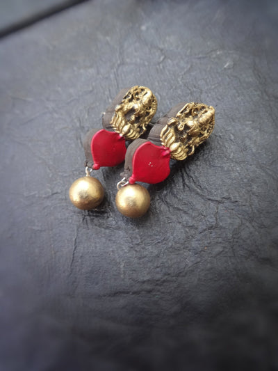 Meenakshi Pink & Gold Terracotta Necklace Set