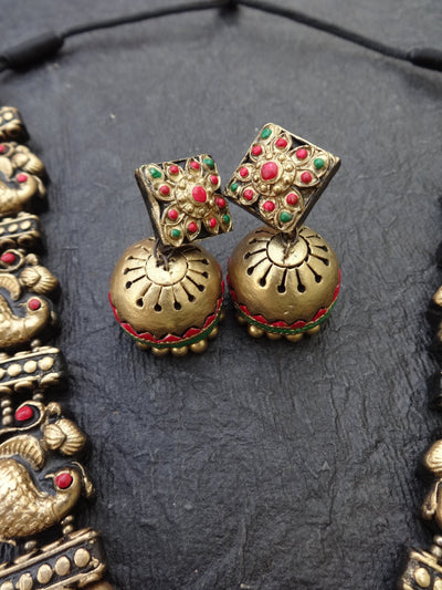 Mohana Antique Gold Terracotta Necklace Set