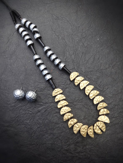 Oorvasi Antique Gold Terracotta Necklace Set