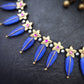 Padmini Blue & Gold Terracotta Necklace Set - View 2