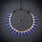 Padmini Blue & Gold Terracotta Necklace Set | Handcrafted Indian Jewelry