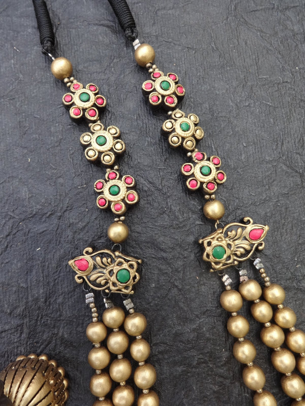 Revathi Multi Color Terracotta Necklace Set