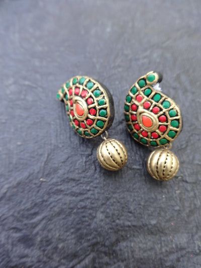 Thamarai Red & Gold Terracotta Necklace Set