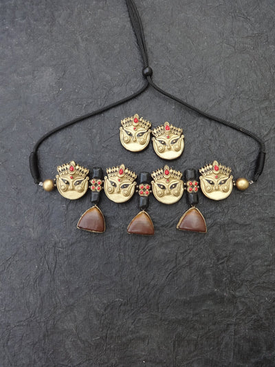 Urmila Antique Gold Terracotta Necklace Set - View 2