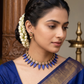 Padmini Blue & Gold Terracotta Necklace Set | Handcrafted Indian Jewelry