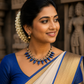 Padmini Blue & Gold Terracotta Necklace Set | Handcrafted Indian Jewelry
