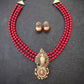 Indus Terracotta semmalar— red & Gold Necklace Set