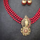 Indus Terracotta semmalar— red & Gold Necklace Set