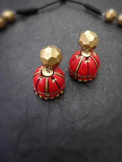 Indus Terracotta Devika — Antique Gold Necklace Set