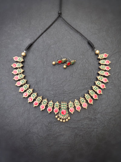 Indus Terracotta Gayathri — Multi Color Necklace Set