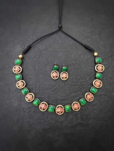Indus Terracotta Kokila — Multi Color Necklace Set