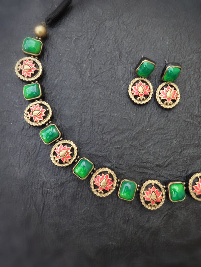 Indus Terracotta Kokila — Multi Color Necklace Set