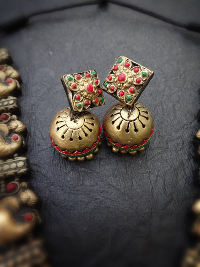 Indus Terracotta Mohana — Antique Gold Necklace Set