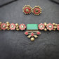 Indus Terracotta Aira — red & Gold Necklace Set