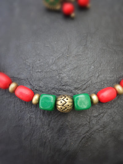 Indus Terracotta Shalini — Pink & Gold Choker Set