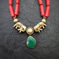 Indus Terracotta Aksha — red & Gold Necklace Set