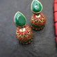 Indus Terracotta Aksha — red & Gold Necklace Set