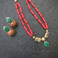 Indus Terracotta Aksha — red & Gold Necklace Set