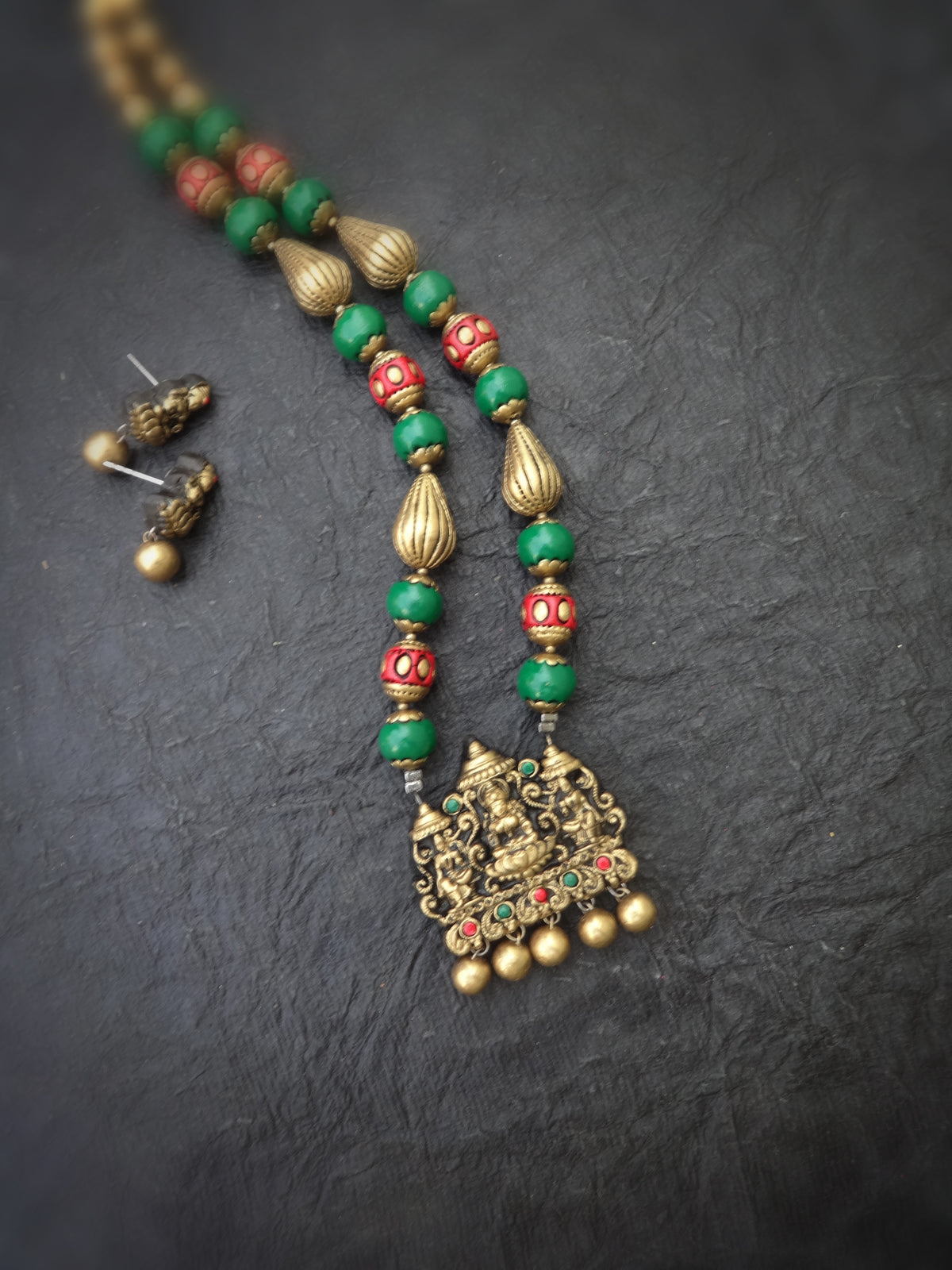 Indus Terracotta Thilaga — Multi Color Necklace Set