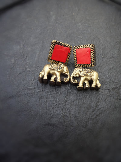 Indus Terracotta Swarna — Pink & Gold Necklace Set