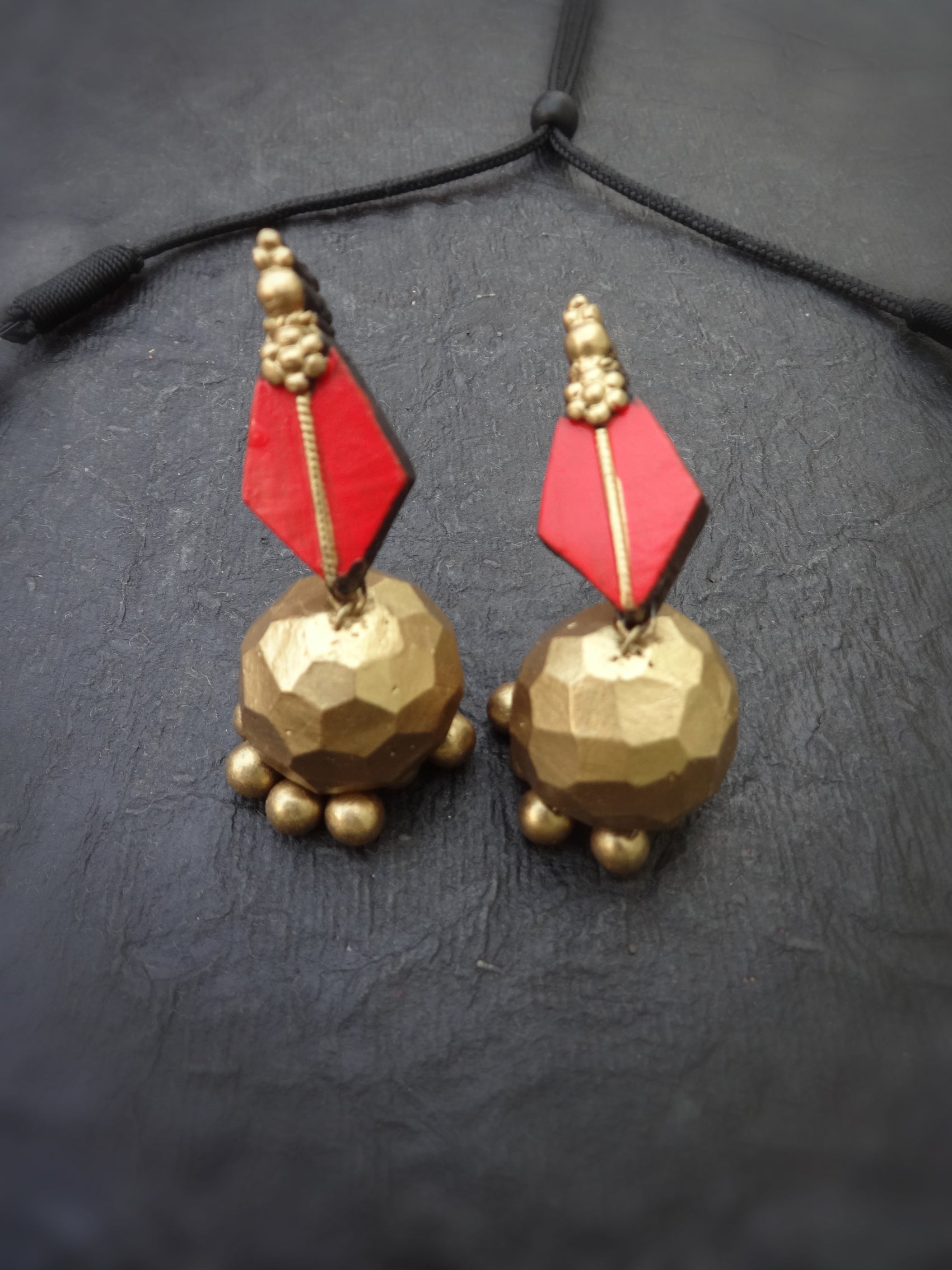 Indus Terracotta Nachiyar— red & Gold Necklace Set
