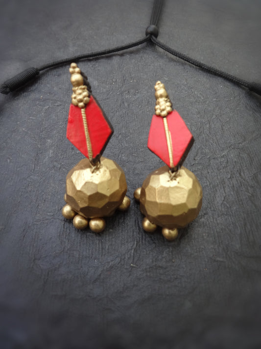 Indus Terracotta Nachiyar— red & Gold Necklace Set