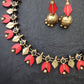 Indus Terracotta Nachiyar— red & Gold Necklace Set