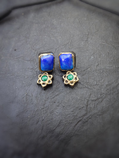 Indus Terracotta Akshaya — Blue & Gold Choker Set
