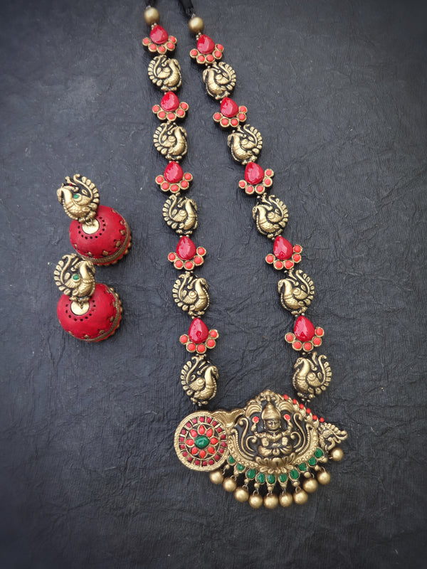 Indus Terracotta Charumathi — Multi Color Necklace Set