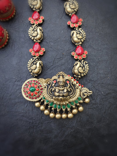 Indus Terracotta Charumathi — Multi Color Necklace Set