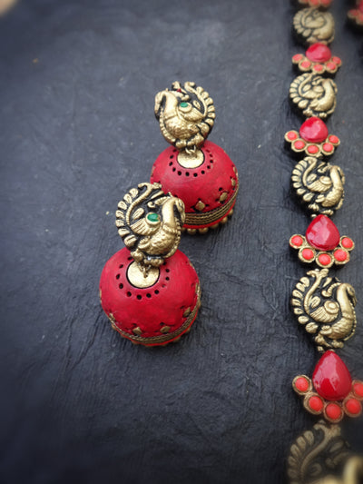 Indus Terracotta Charumathi — Multi Color Necklace Set