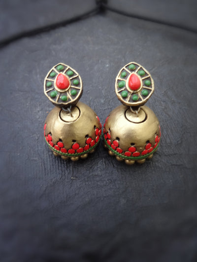 Indus Terracotta Mahalakshmi — Pink & Gold Necklace Set