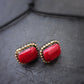 Indus Terracotta Thoorigai — wine & Gold Necklace Set