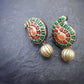 Indus Terracotta  pavai — red & Gold Necklace Set