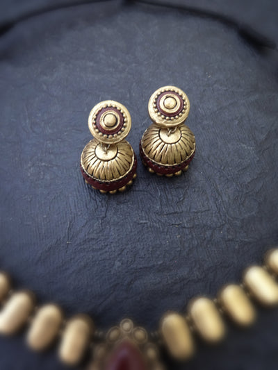 Indus Terracotta Bhavya — Antique Gold Necklace Set