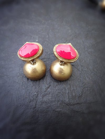 Indus Terracotta Darshini — Pink & Gold Necklace Set