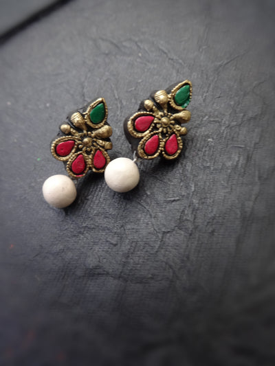 Indus Terracotta Lavanya — Antique Gold Necklace Set