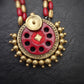 Indus Terracotta Pooni— red & Gold Necklace Set