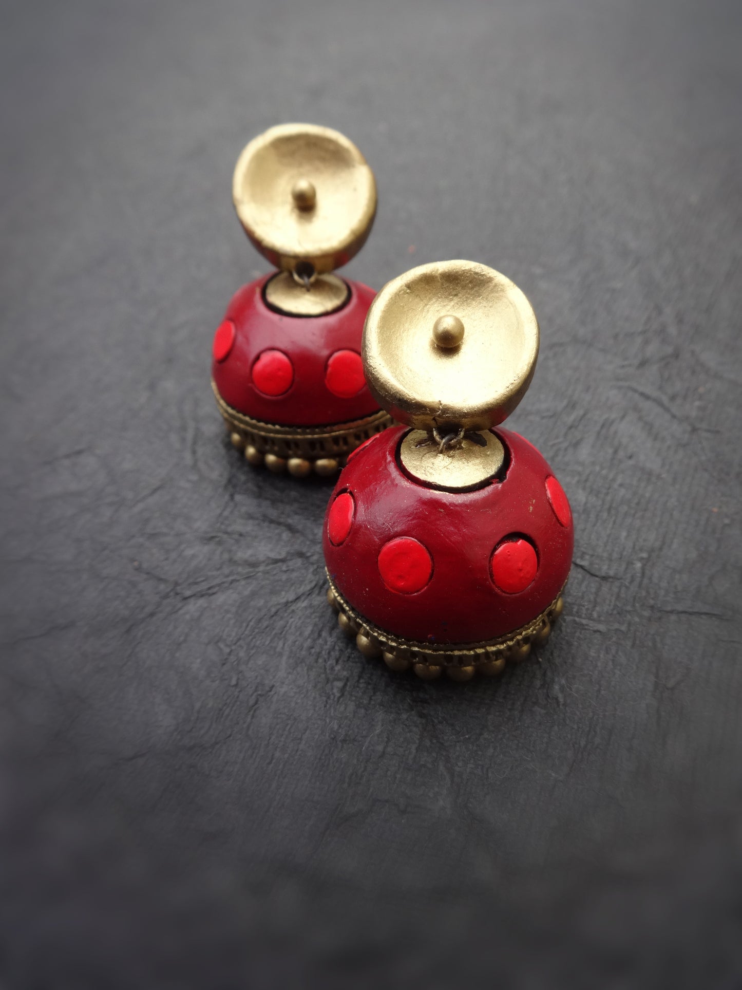 Indus Terracotta Pooni— red & Gold Necklace Set