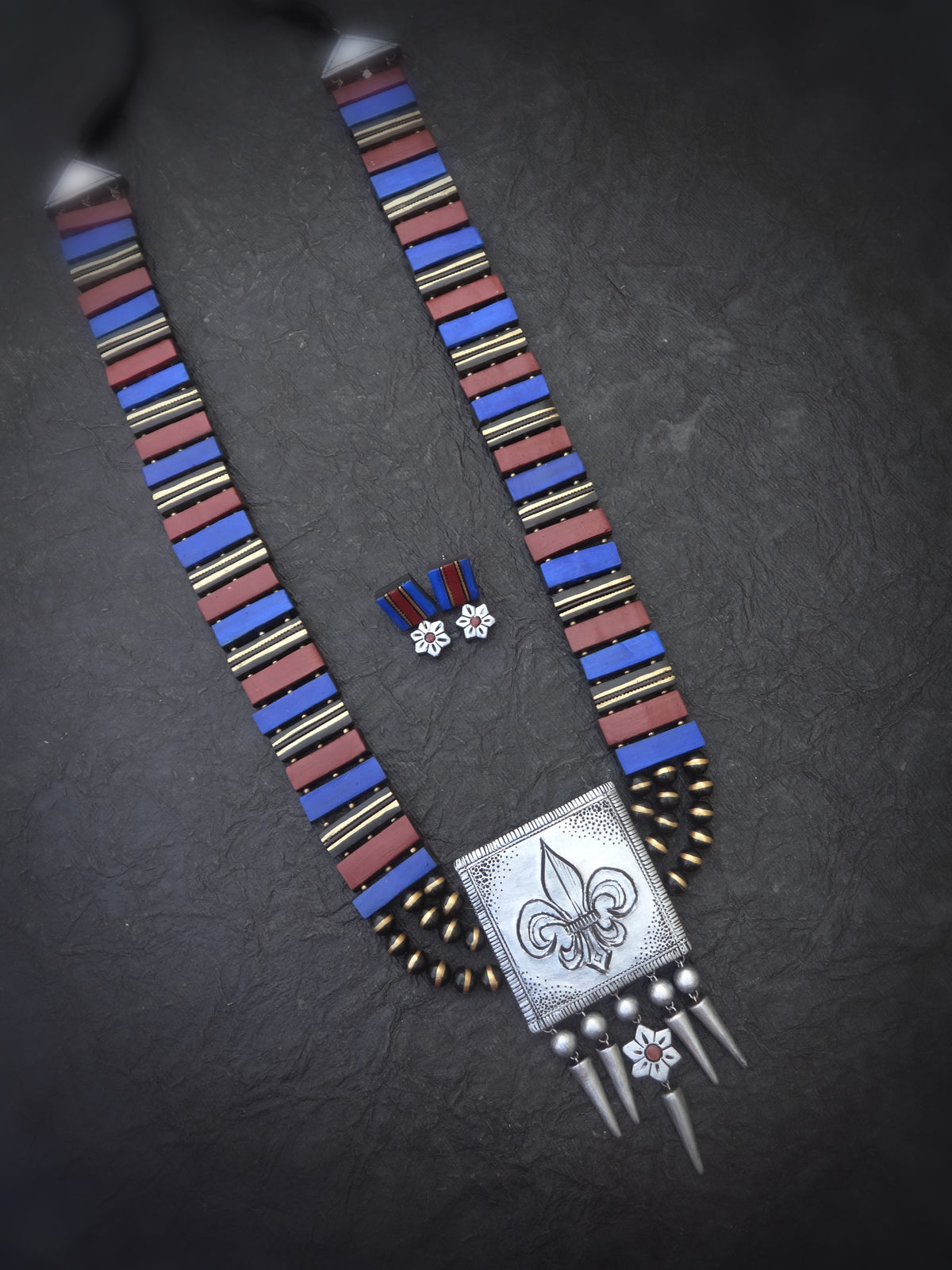 Indus Terracotta Thamizh — Multi Color Necklace Set